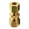Thrifco Plumbing No. 62R 5/16 Inch x 1/4 Inch Lead-Free Brass Compression Coupling 4401348 - alternate 1